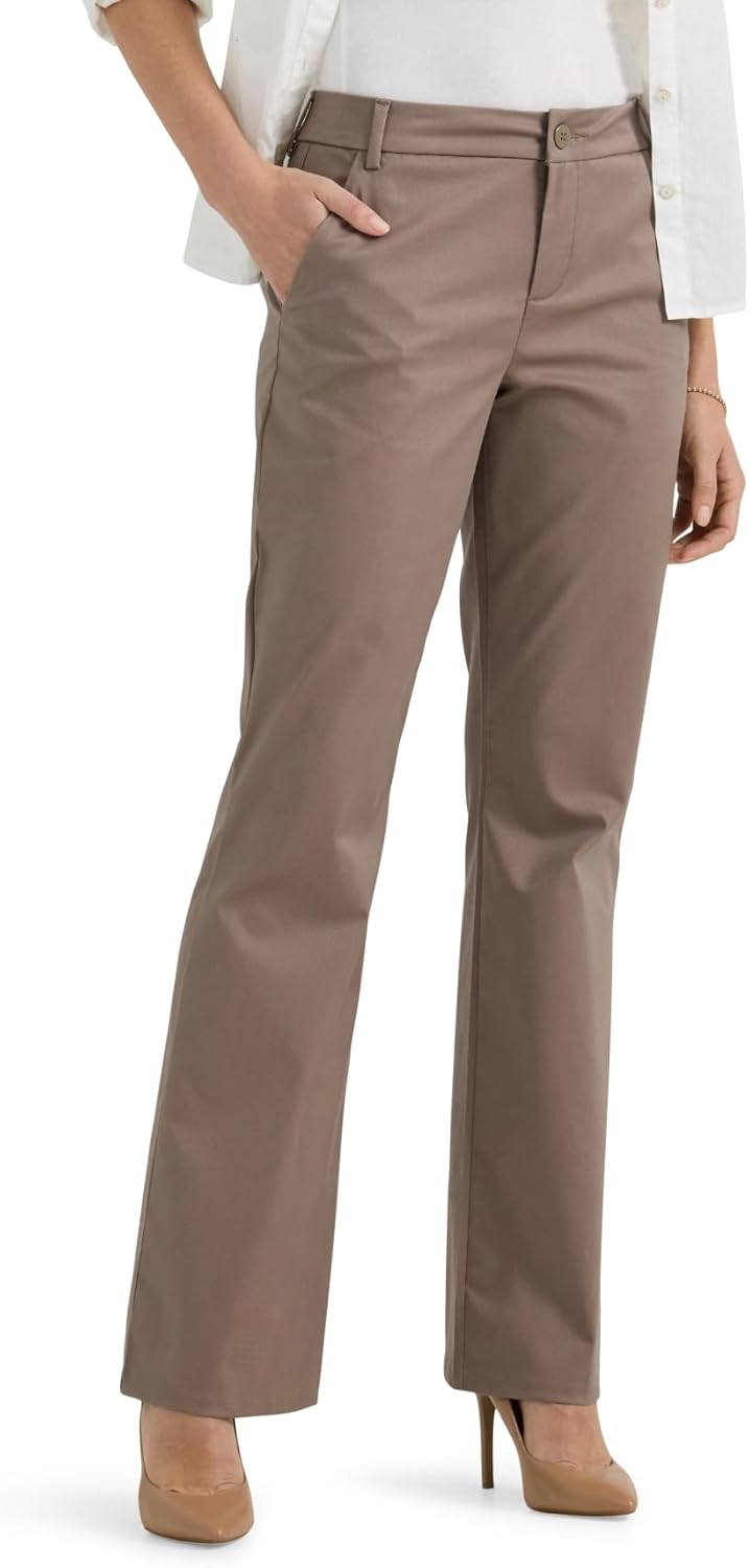 Women's Wrinkle Free Mid Rise Bootcut Pant
