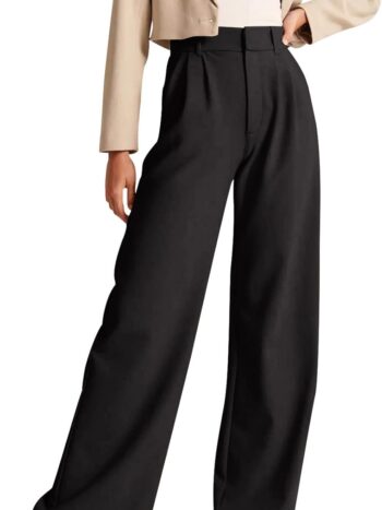 High Waisted Work Pants for Women Business Casual Outfits 2025 Office Dress Pants Trousers with Pockets