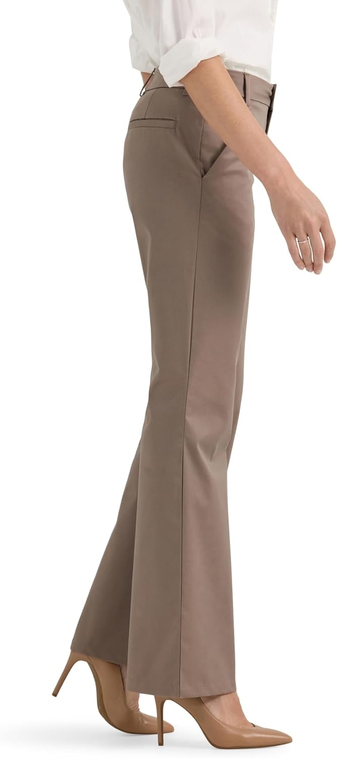 Women's Wrinkle Free Mid Rise Bootcut Pant