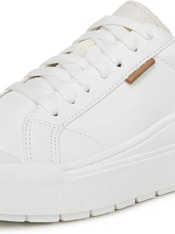 Women  Platform Slip On Fashion Sneaker,White Smooth,8