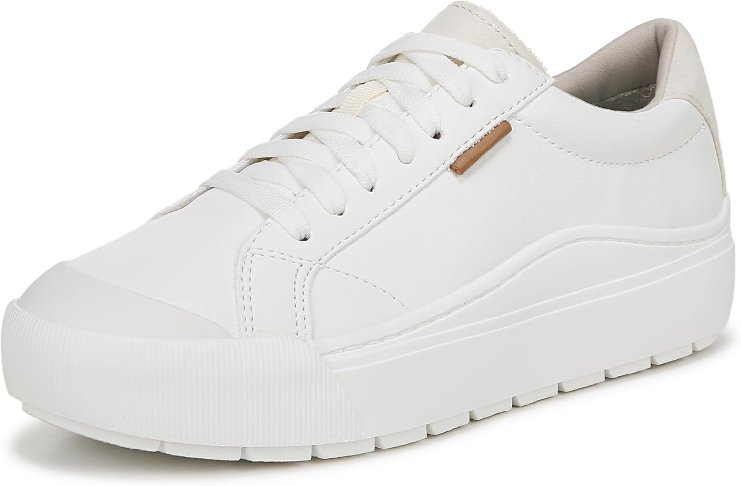 Women  Platform Slip On Fashion Sneaker,White Smooth,8