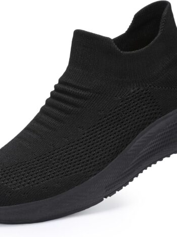 Women Slip on Walking Shoes Comfort Lightweight Breathable Sock Shoe Non-Slip Mesh Casual Fashion Tennis Running Sneakers