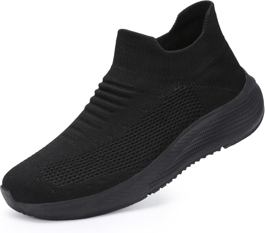 Women Slip on Walking Shoes Comfort Lightweight Breathable Sock Shoe Non-Slip Mesh Casual Fashion Tennis Running Sneakers