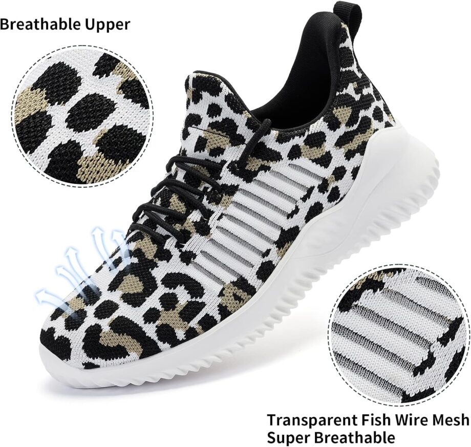 Women Walking Shoes - Slip On Tennis Running Shoes Memory Foam Lightweight Work Sneakers for Indoor Outdoor Gym